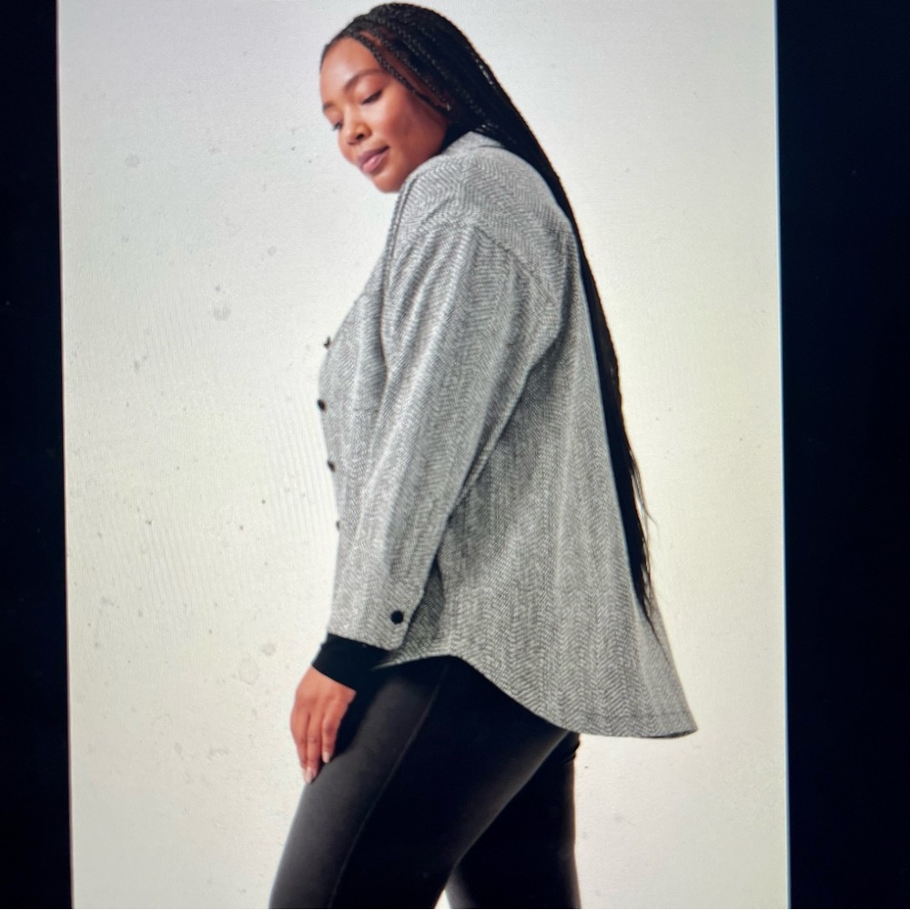 Athleta Textured Shirt Jacket - Size 3X - Picture 3 of 14